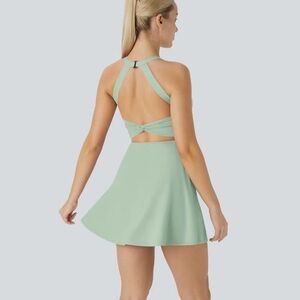 Halara Softlyzero Airy Backless Twisted Dance Active Dress-Easy Peezy Small